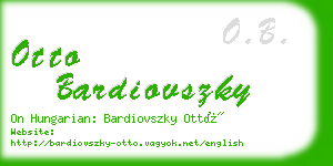 otto bardiovszky business card